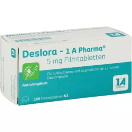 DESLORA-1A Pharma 5 mg compresse rivestite con film, 100 capsule