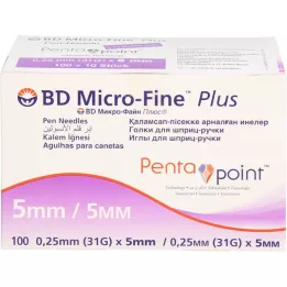 BD MICRO-FINE+ 5 aghi penna 0,25x5 mm 31 G, 100 pz