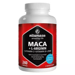 MACA Capsule 4:1 ad alto dosaggio+L-arginina, 240 pz