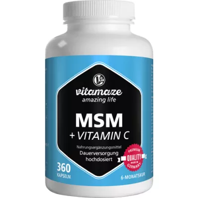 MSM HOCHDOSIERT+Capsule di vitamina C, 360 pz