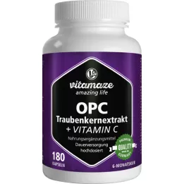 OPC TRAUBENKERNEXTRAKT capsule ad alto dosaggio+vitamina C, 180 pezzi