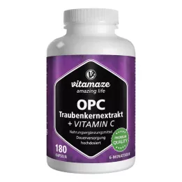 OPC TRAUBENKERNEXTRAKT capsule ad alto dosaggio+vitamina C, 180 pezzi