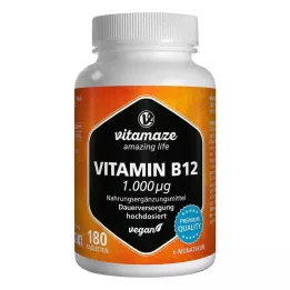 VITAMIN B12 1000 µg compresse vegane ad alto dosaggio, 180 pz