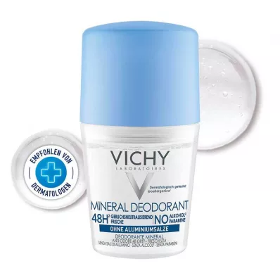 VICHY DEO Roll-on minerale 48h senza alluminio, 50 ml