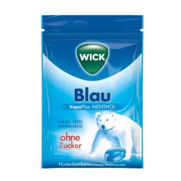 WICK BLAU Caramelle al mentolo senza zucchero, 72 g
