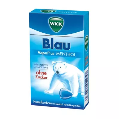WICK BLAU Caramelle al mentolo senza zucchero Clickbox, 46 g