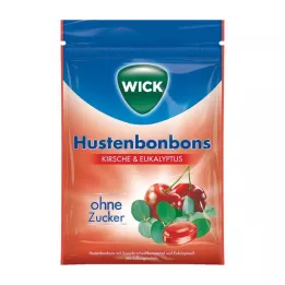 WICK Ciliegia selvatica &amp; Caramelle alleucalipto senza zucchero, 72 g