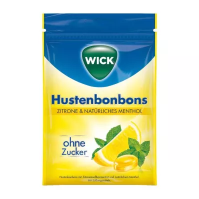 WICK limone &amp; mentolo naturale bonb.senza zucchero bustina, 72 g