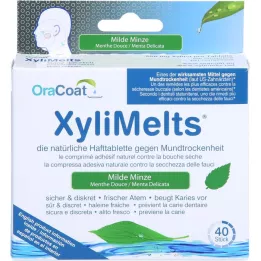 ORACOAT XyliMelts compresse adesive menta dolce, 40 pz