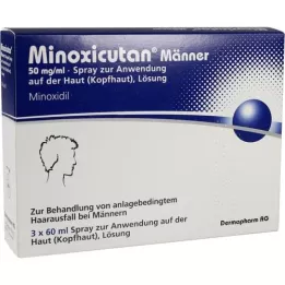 MINOXICUTAN Uomo 50 mg/ml Spray, 3X60 ml
