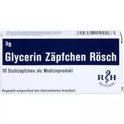 GLYCERIN ZÄPFCHEN Rösch 3 g contro la stitichezza, 10 pz