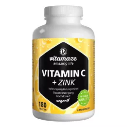 VITAMIN C 1000 mg compresse vegane ad alto dosaggio+zinco, 180 pz