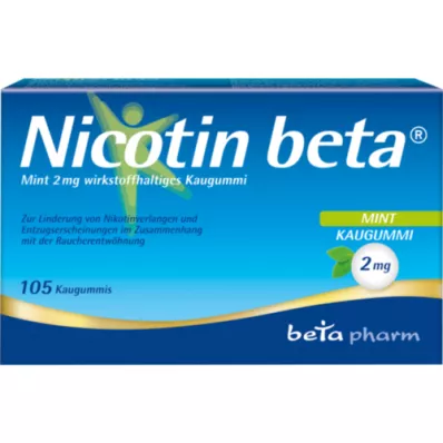 NICOTIN beta Menta 2 mg principio attivo gomma da masticare, 105 pz
