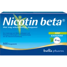 NICOTIN gomma da masticare con principio attivo beta Mint 4 mg, 105 pezzi