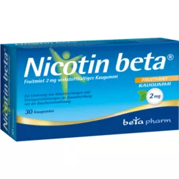 NICOTIN beta Fruitmint 2 mg principio attivo gomma da masticare, 30 pz