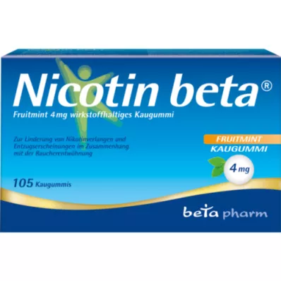 NICOTIN beta Fruitmint 4 mg principio attivo gomma da masticare, 105 pz