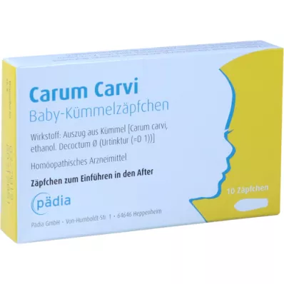 CARUM CARVI Supposte di cumino per bambini, 10 pz