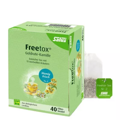 FREETOX Tè Verga doro-Camomilla Biologica Salus Filtro Erbe, 40 pz