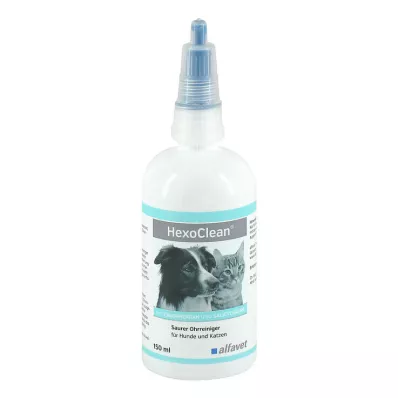 HEXOCLEAN detergente auricolare acido per cani e gatti, 150 ml