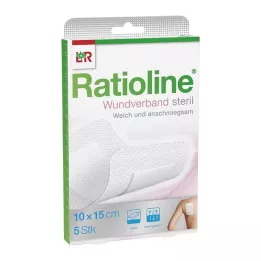 RATIOLINE Medicazione per ferita 15x10 cm sterile, 5 pz
