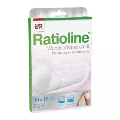 RATIOLINE Medicazione per ferita 15x10 cm sterile, 5 pz