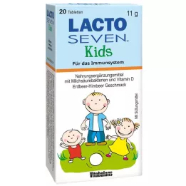 LACTO SEVEN Tabl. al gusto di fragola e lampone per bambini, 20 pz