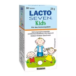 LACTO SEVEN Tabl. al gusto di fragola e lampone per bambini, 50 pz