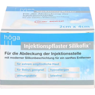 INJEKTIONSPFLASTER Silikofix 2x4 cm Höga, 100 pz