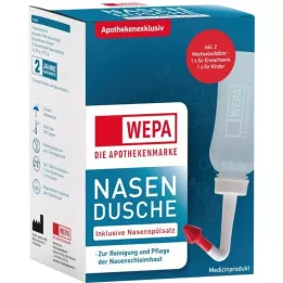 WEPA Doccia nasale con 10x2,95 g di sale per sciacqui nasali, 1 p