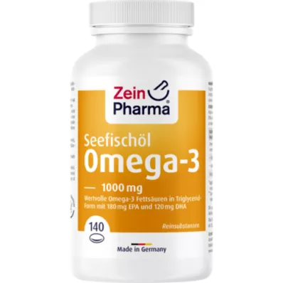 OMEGA-3 capsule softgel di olio di pesce marino da 1000 mg ad alto dosaggio, 140 pz