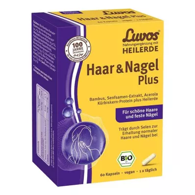 Luvos Healing Clay Organic Hair & Nail Plus Capsule, 60 pz Luvos Healing Clay Organic Hair & Nail Plus Capsule, 60 pz