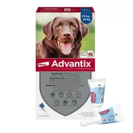 ADVANTIX Soluzione spot-on da applicare sulla pelle per cani di 25-40 kg, 4X4,0 ml