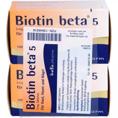 BIOTIN BETA 5 compresse, 200 pezzi