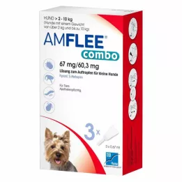AMFLEE combo 67/60,3 mg Soluzione orale per cani 2-10 kg, 3 pz