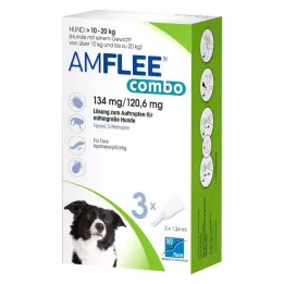 AMFLEE combo 134/120,6 mg Soluzione orale per cani 10-20 kg, 3 pz