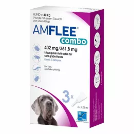 AMFLEE combo 402/361,8 mg Soluzione orale per cani di peso superiore a 40 kg, 3 pz