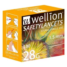 WELLION Smalti di sicurezza Safetylancets 28 G, 100 pz