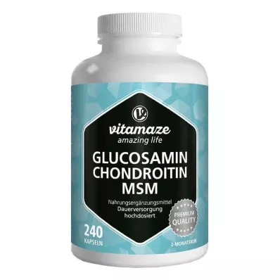 GLUCOSAMIN CHONDROITIN MSM Vitamina C in capsule, 240 capsule