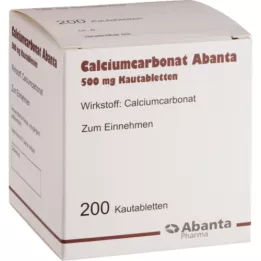 CALCIUMCARBONAT ABANTA 500 mg compresse masticabili, 200 pezzi