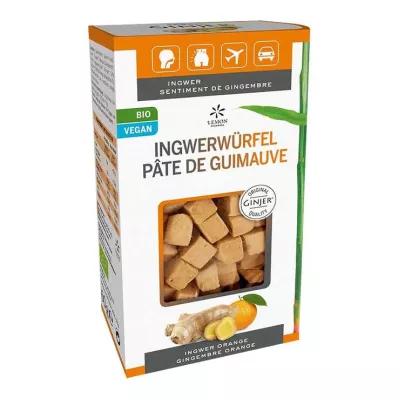 Zenzero Ginjer zenzero a cubetti arancia, 60 g Zenzero Ginjer zenzero a cubetti arancia, 60 g