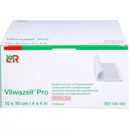 VLIWAZELL Pro superabsorb.compress.sterile 10x10 cm, 10 pz