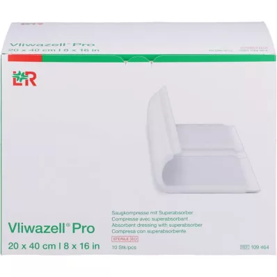 VLIWAZELL Pro superabsorb.compress.sterile 20x40 cm, 10 pz
