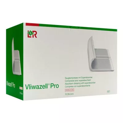 Vliwazell Pro superabsorb.compress sterile 20x40 cm, 10 pz