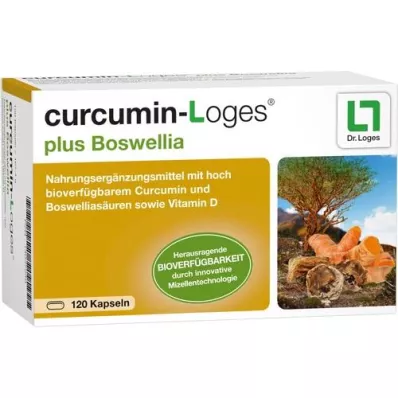 CURCUMIN-LOGES più capsule di Boswellia, 120 capsule
