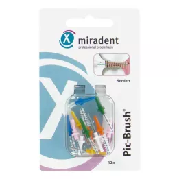 MIRADENT Interd.Pic-Brush di ricambio assortiti, 12 pz