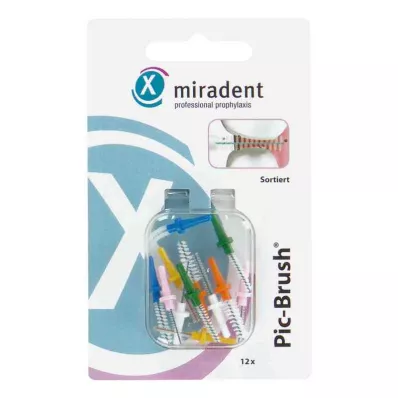 MIRADENT Interd.Pic-Brush di ricambio assortiti, 12 pz