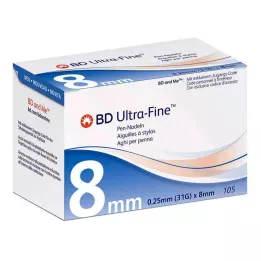 BD ULTRA-FINE Aghi da penna 8 mm 31 G 0,25 mm, 105 pz