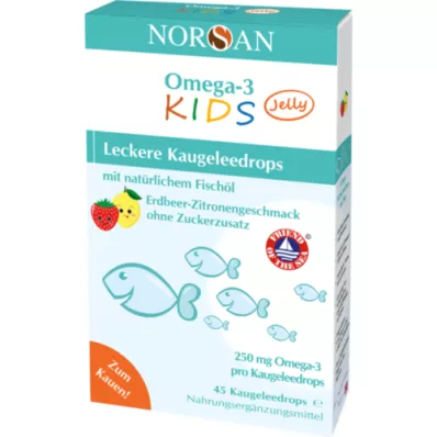 NORSAN Omega-3 Kids Jelly Dragees, 45 pz