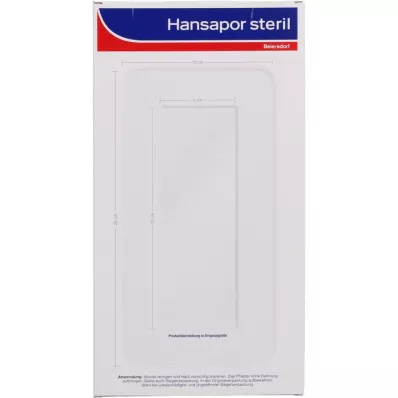 HANSAPOR medicazione sterile per ferite 10x20 cm, 3 pz