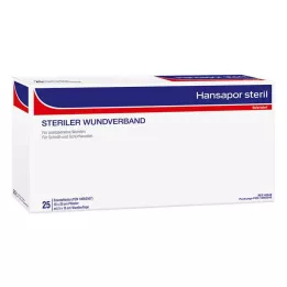 HANSAPOR medicazione sterile per ferite 10x20 cm, 25 pz